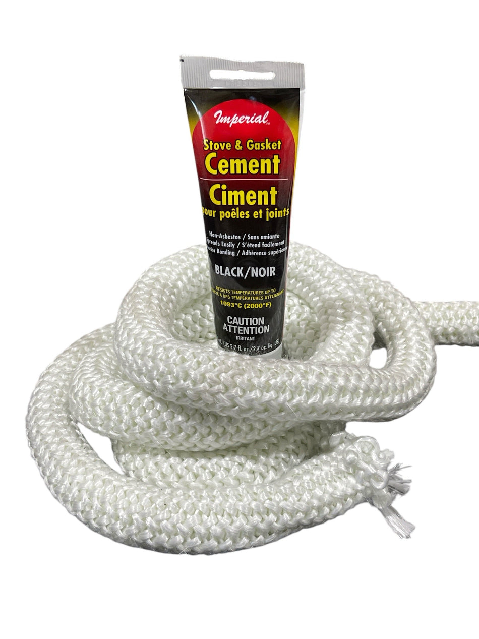 1" Rope Gasket Kit – 7'ft with Cement - Total Hearth