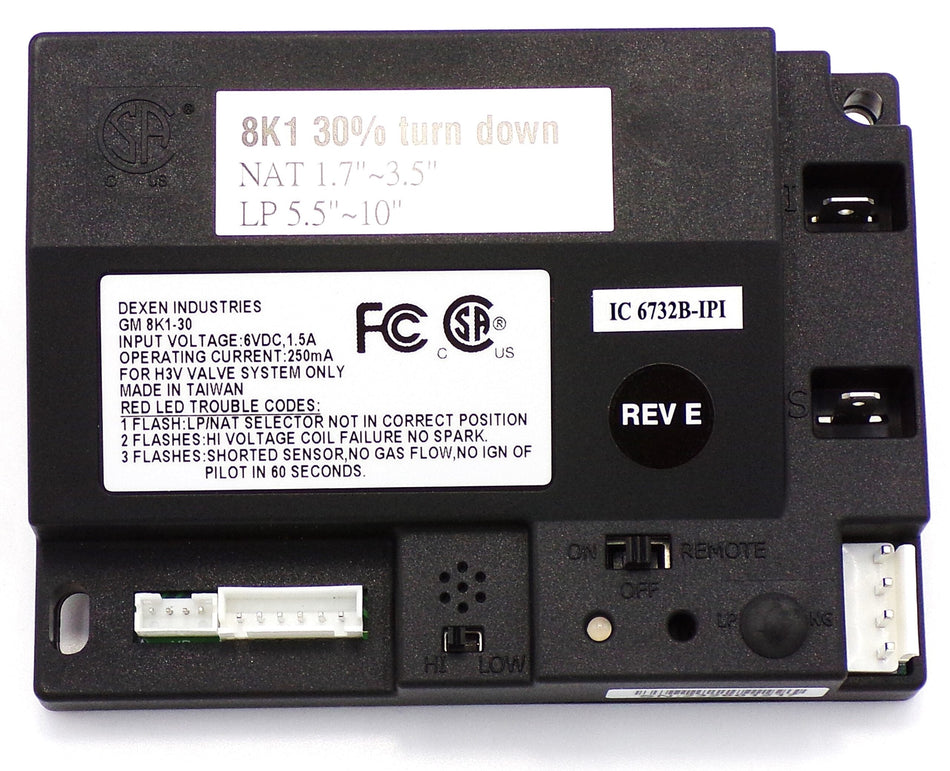 Ignition Control Module (2166-338 / 8K1-30 / 20916) – Replacement Dexen IPI Module for Heat N Glo, Heatilator & Quadra-Fire Gas Stoves - Total Hearth