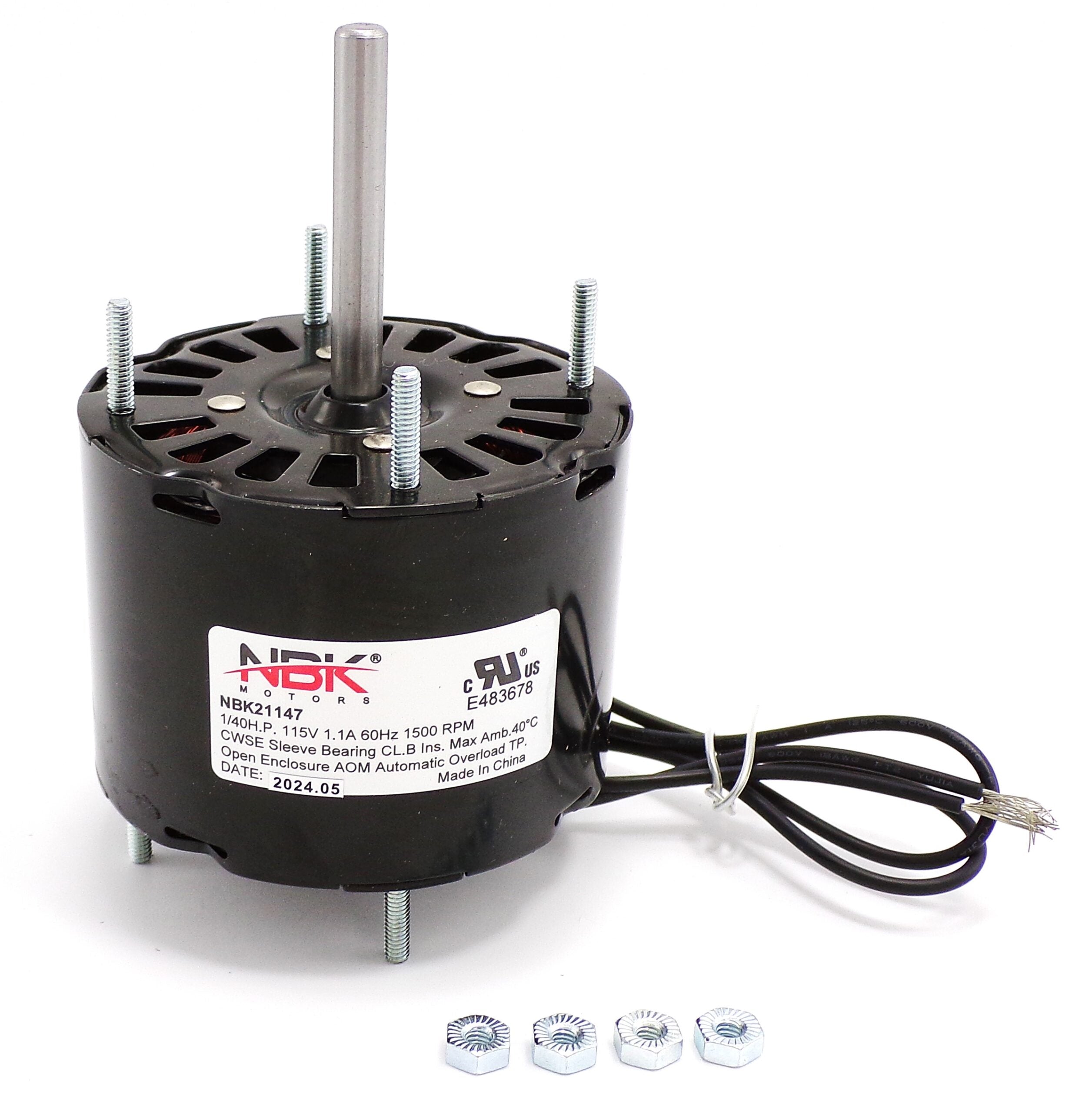 1M126-R Motor – 1/40 HP, 1-Speed Clockwise Replacement | NBK Replacement for D126 Equivalent (3.3" O.D.) - Total Hearth