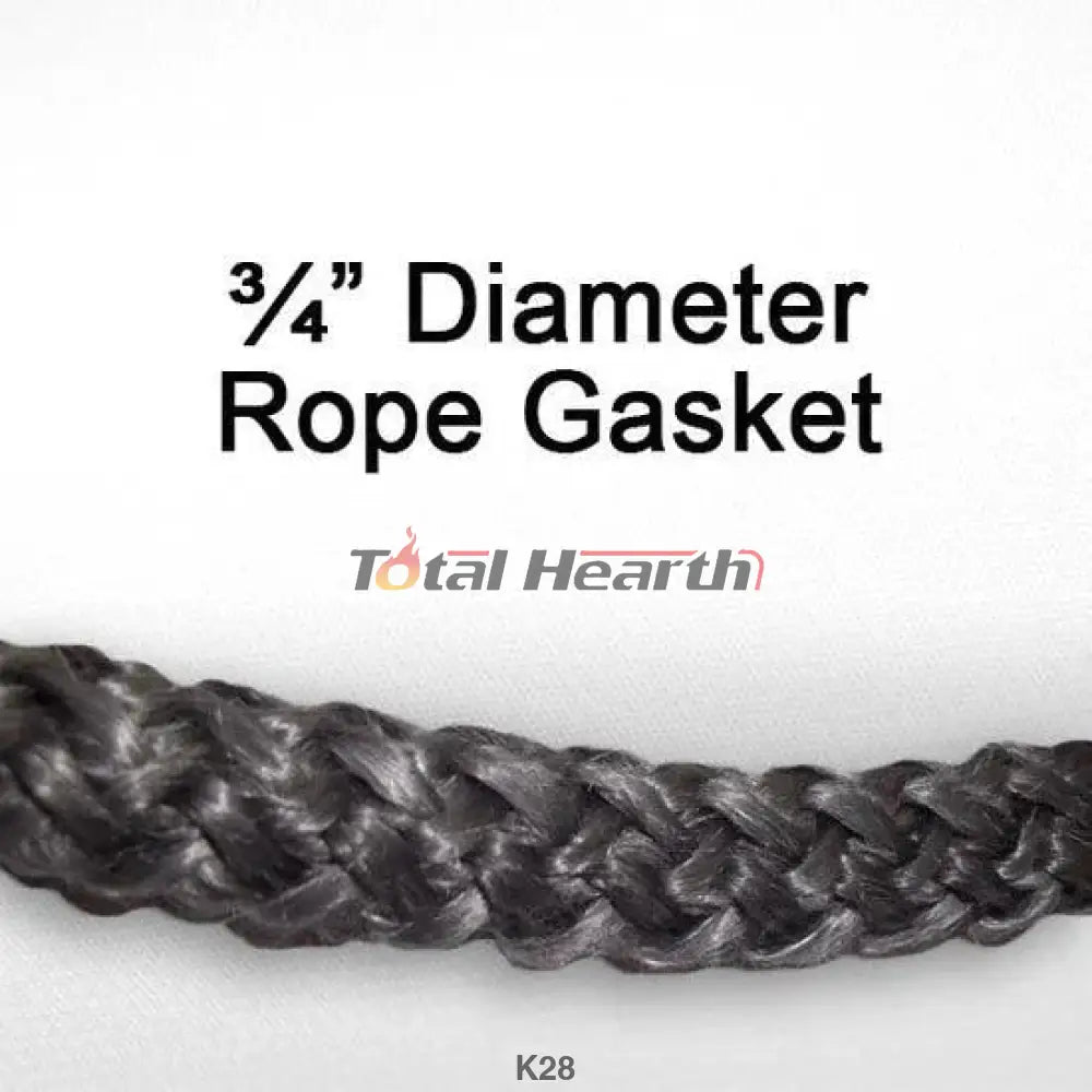 Fisher 3/4in Door Rope Gasket 7ft kit with Adhesive - Woodstove Fireplace Glass