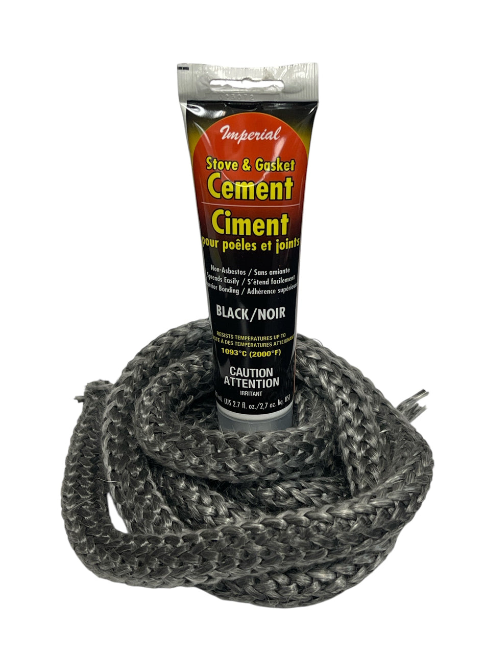 5/8" Door Rope Gasket Kit – 7'ft with Cement - Total Hearth