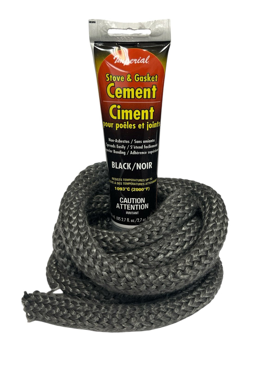 7/8" Rope Gasket Kit – 10'ft with Cement - Total Hearth