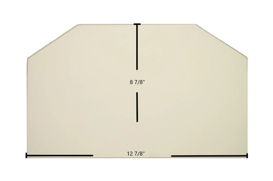 Aurora 7GASDO-1arch Arch Door Glass Replacement – 12 7/8" x 8 7/8" Ceramic Panel - Total Hearth
