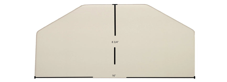 Aurora New Style Large Door Glass Replacement – 16" x 8 3/4" Archtop Ceramic Panel (7GASDN) - Total Hearth