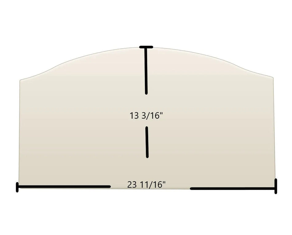 BIS Panorama Door Glass Replacement – 23 11/16" x 13 3/16" Archtop High-Temperature Ceramic Glass Panel (BI-07) - Total Hearth