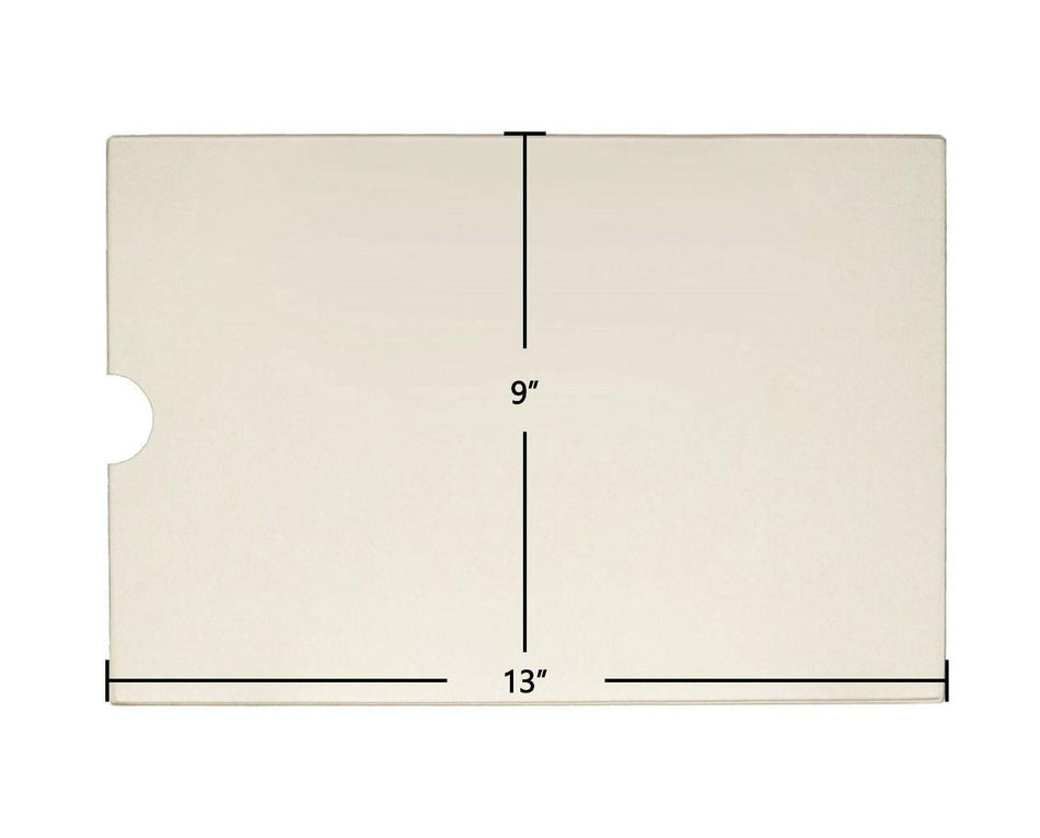 Brass Flame KS-1000DL Door Glass Replacement – 13" x 9" High-Temperature Ceramic Glass Panel with Notch (KS100DI) - Total Hearth