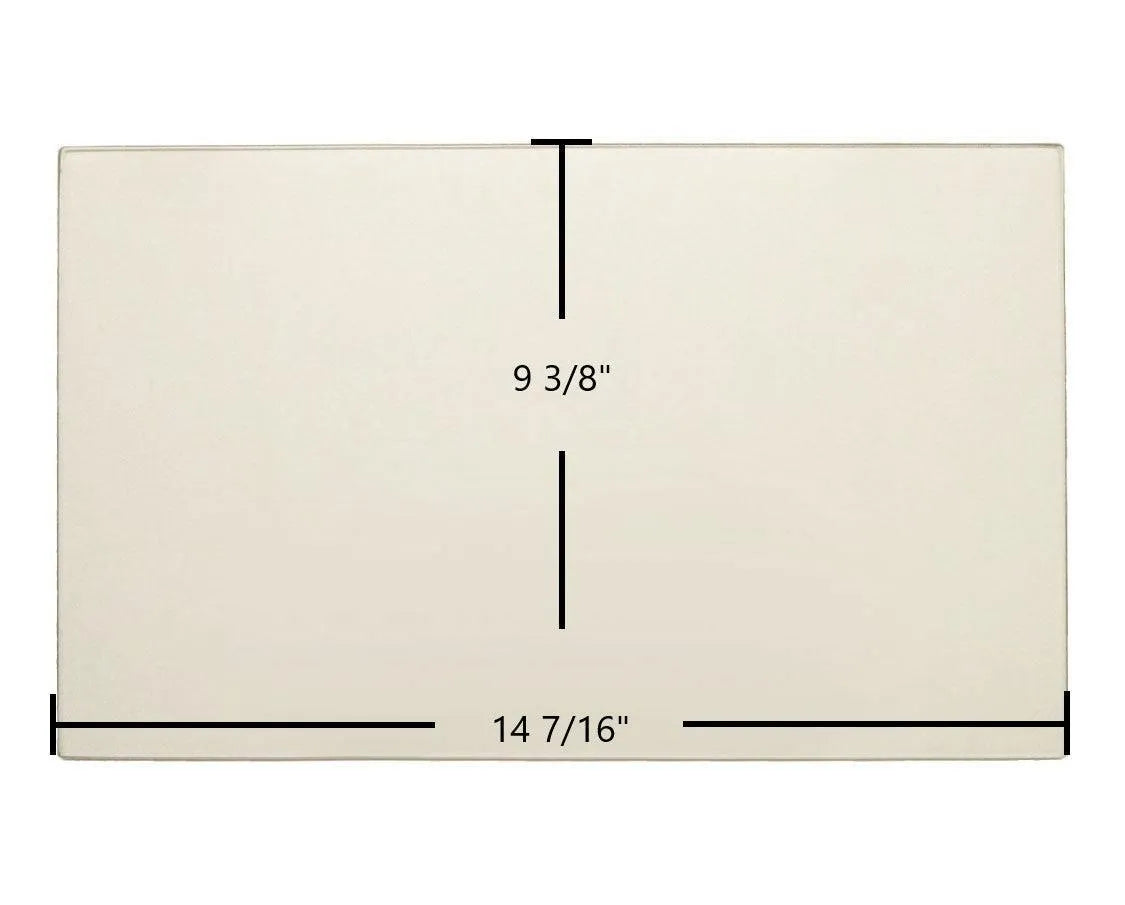 Breckwell Big E II Door Glass Replacement – 14 7/16" x 9 3/8" High-Temperature Ceramic Glass Panel (892038) - Total Hearth