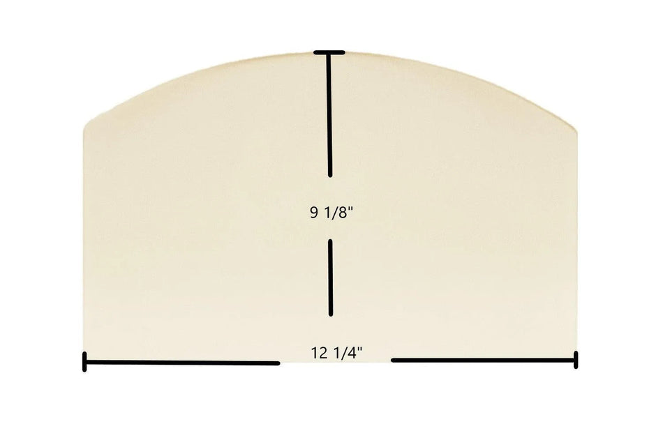 Breckwell SPC-50 Door Glass Replacement – 12 1/4" x 9 1/8" Archtop High-Temperature Ceramic Glass Panel (892302) - Total Hearth