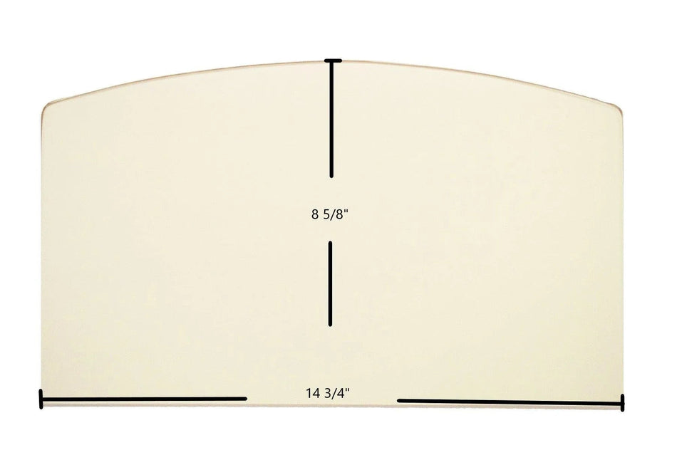 Breckwell Sonora P23 / Big E P1000PW Door Glass Replacement – 14 3/4" x 8 5/8" Archtop High-Temperature Ceramic Glass Panel (C-D-038) - Total Hearth