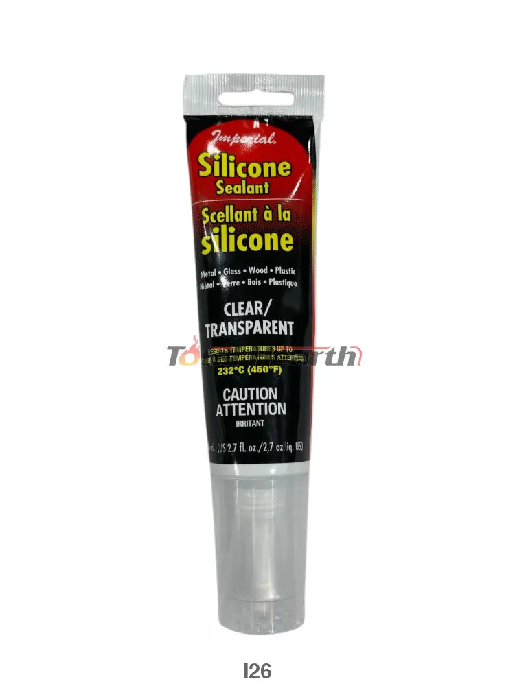 Clear Silicone Sealant – KK0322 | 2.7 oz Tube | Waterproof & Flexible | High Temp Rated to 450°F (232°C) | For Metal, Glass, Wood & Plastic