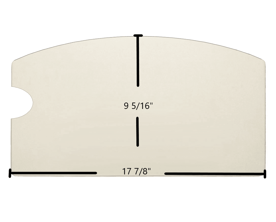Country Performer C210 / CA210, S / SA / SS / ST 210 & Striker S160 / SA160 / C160 / CA160 Archtop Ceramic Glass Panel – 17 7/8" x 9 5/16" with Notch (Part #71072) - Total Hearth