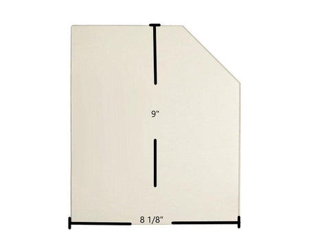 Country Comfort Model 300 Replacement Glass – 8 1/8" x 9" with Cut Corner (Part #7CCDDG) - Total Hearth
