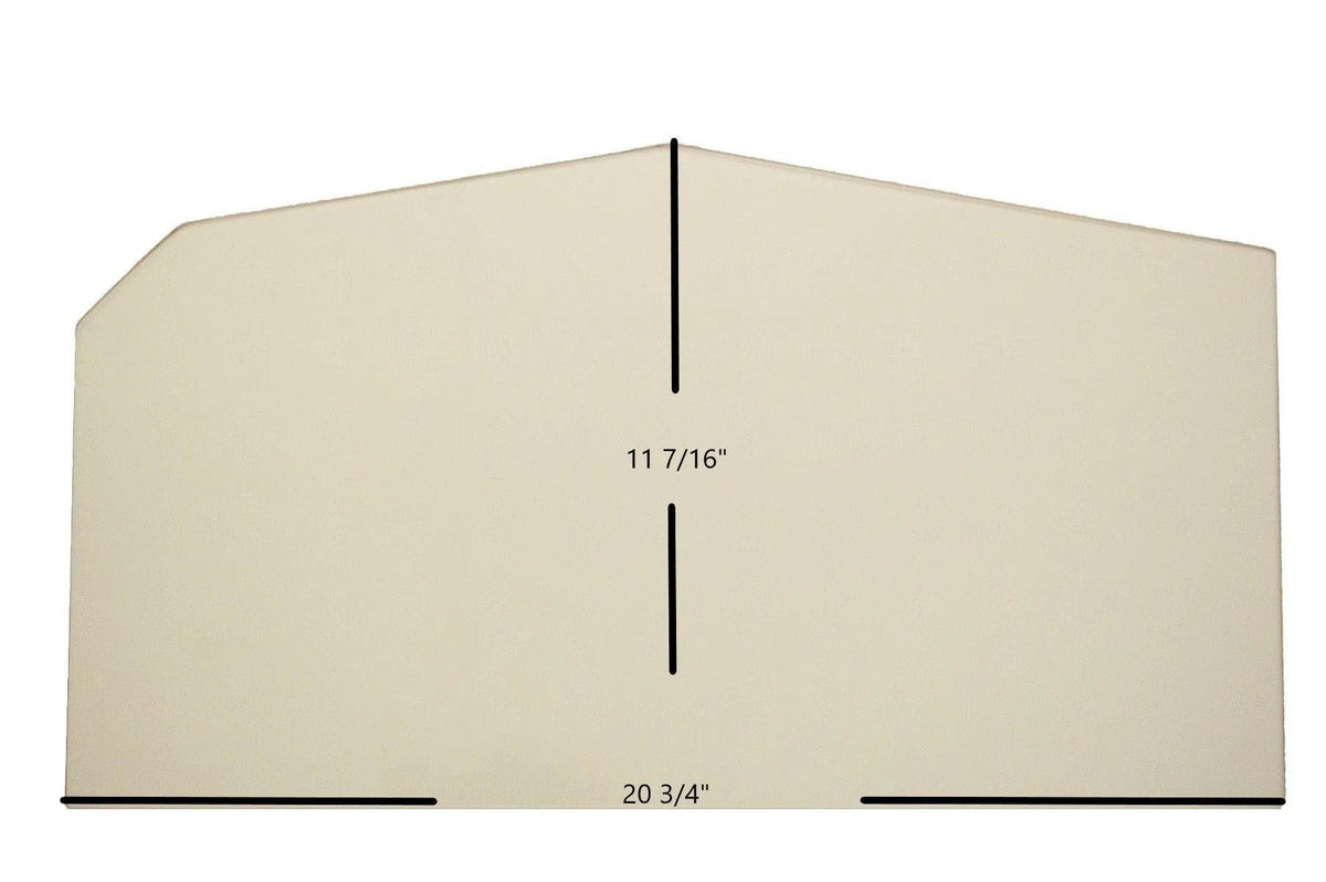 Country Flame BBF / B / E1 / SD-1 / B-1 / B-6 Archtop Ceramic Glass Panel – 20 3/4" x 11 7/16" (Part #7P051CF) - Total Hearth
