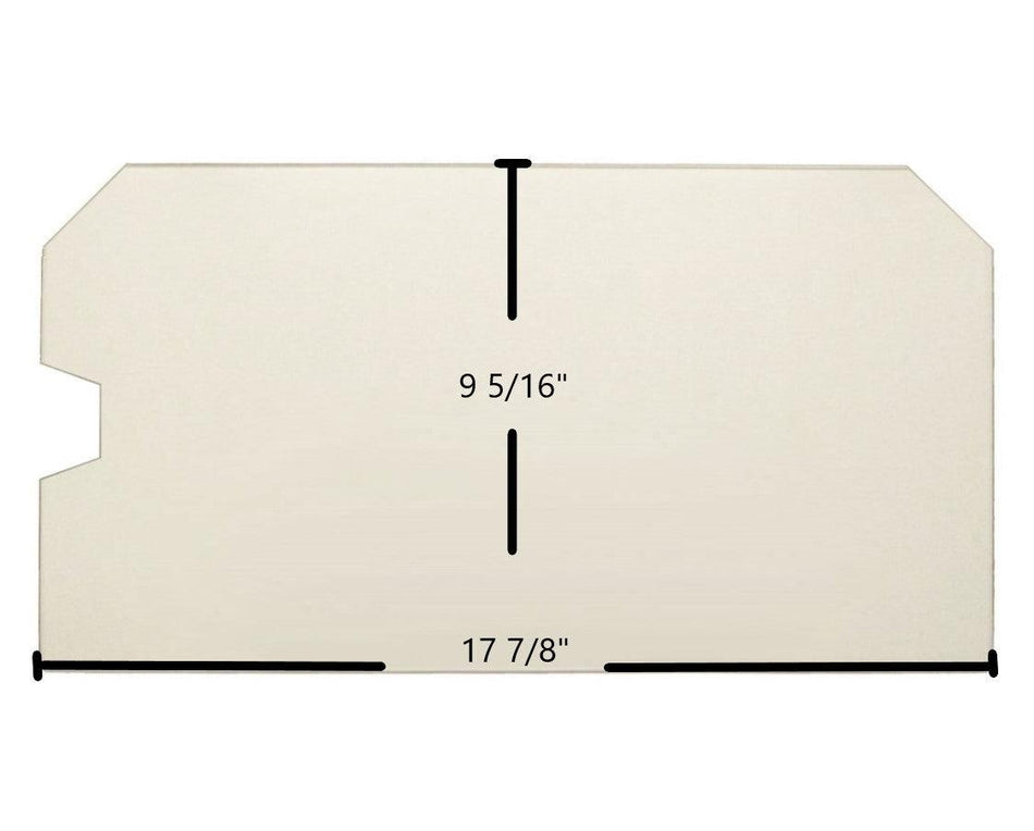 Country Striker & Performer Series Ceramic Glass Panel – 17 7/8" x 9 5/16" with Handle Notch (Part #71067) - Total Hearth