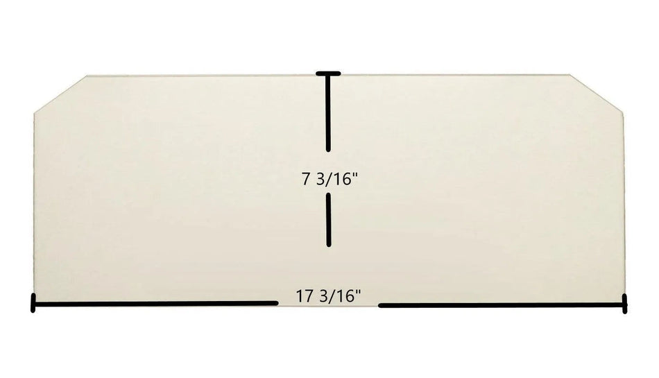 Dovre Model 900 Ceramic Glass Panel – 17 3/16" x 7 3/16" - Total Hearth