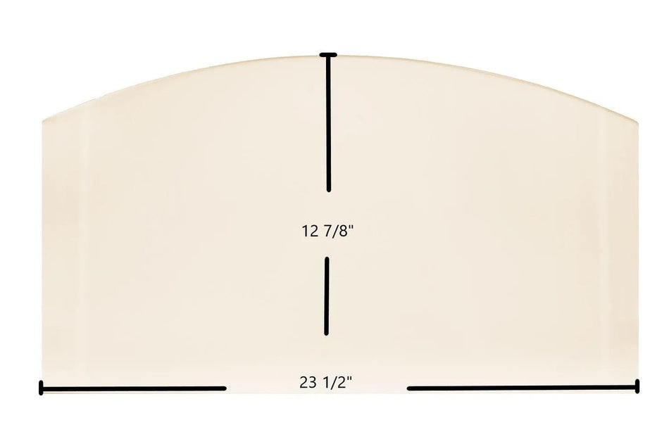 Drolet Cape Town 1800 Ceramic Archtop Glass Panel – 23 1/2" x 12 7/8" Replacement (31188) - Total Hearth