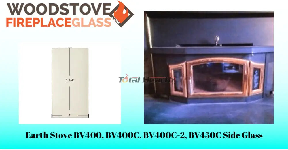 Generic Wood Stove Glass Replacement 9x9 Inches, Clear Ceramic Tile, 1 Piece