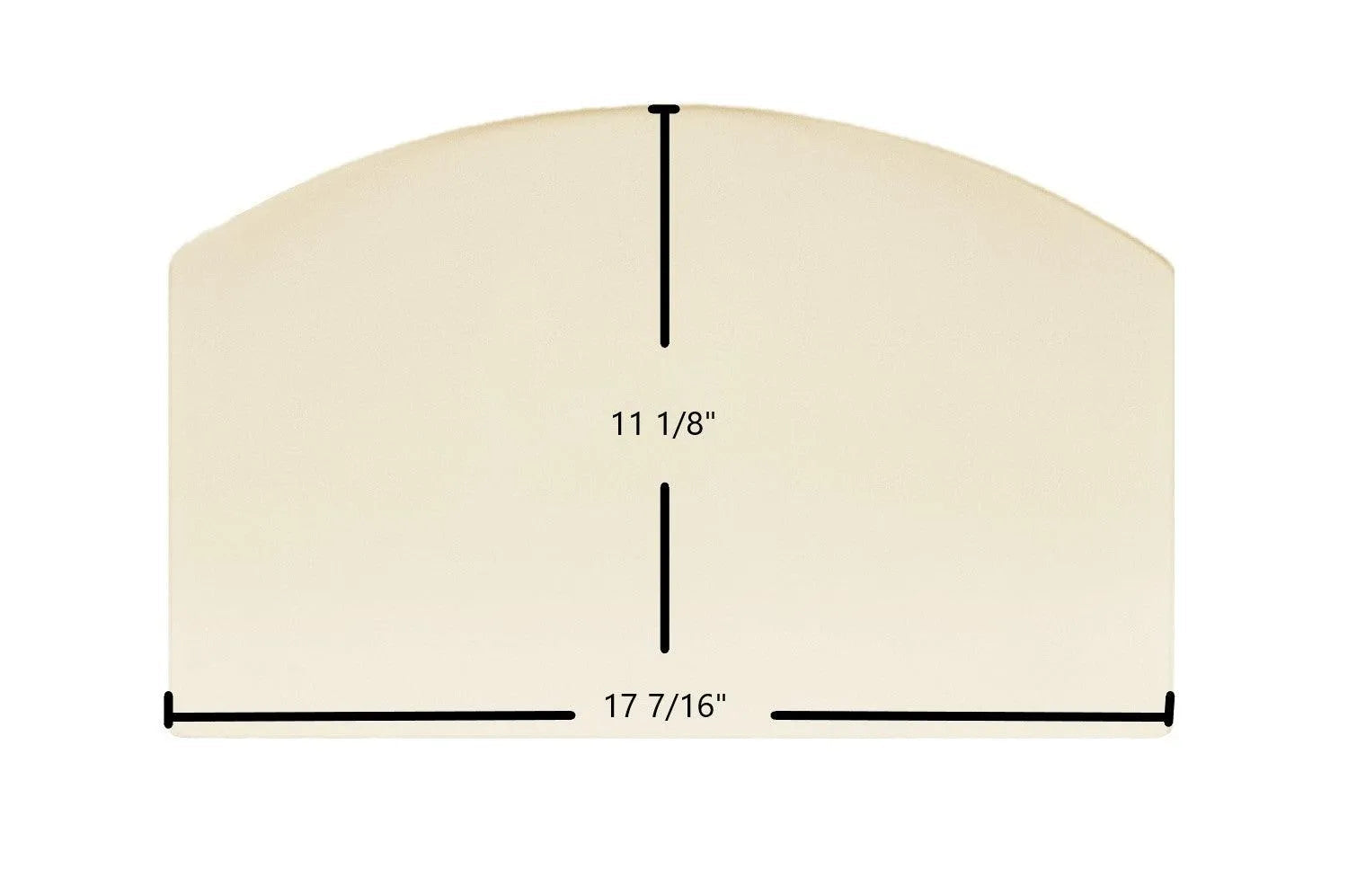 Earth Stove 102 Ceramic Archtop Glass Panel – 17 7/16" x 11 1/8" Replacement (102-Arch) - Total Hearth