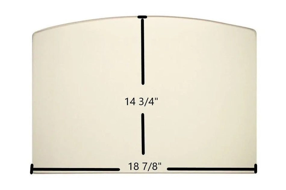 Efel Bayard 10 Ceramic Glass Panel – Archtop (18 7/8" x 14 3/4") - Total Hearth