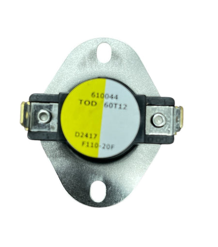 Low Limit Thermodisc Switch – F110-20F (43NF51 / 60T12) | 110°F Close / 90°F Open | Recessed Mount Snap Disc | Universal Fit for Earth Stove, Whitfield, Buck, Regency & More - Total Hearth