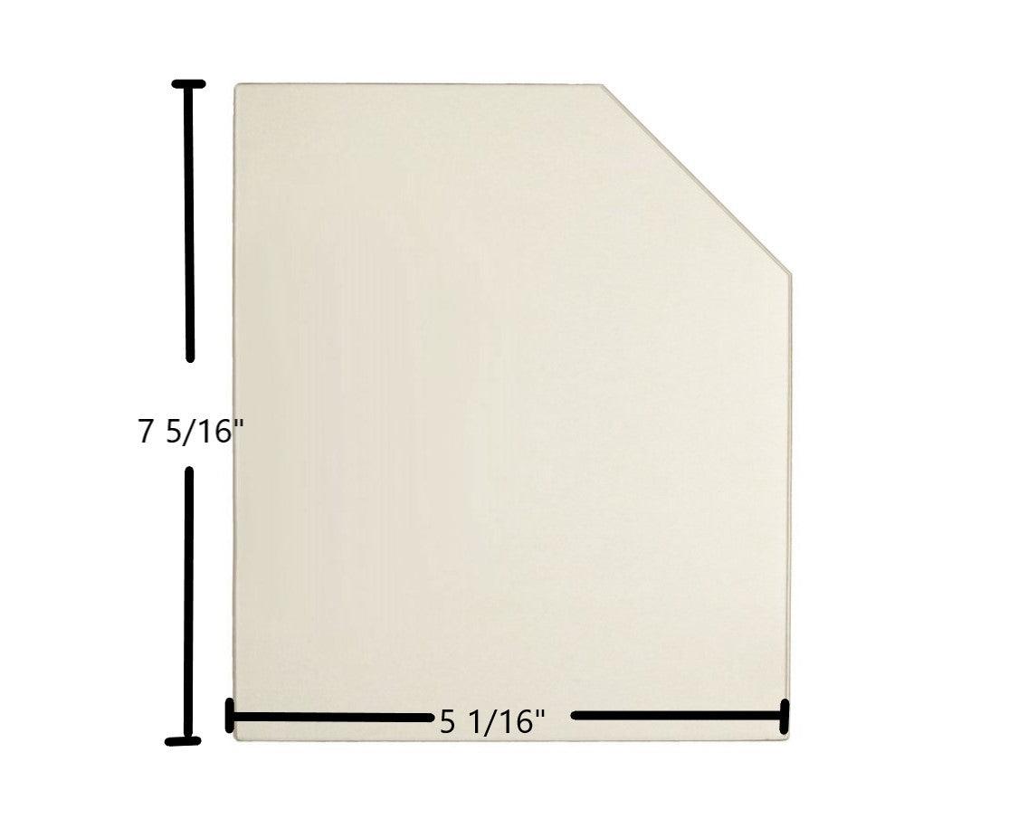 Fisher Honey Bear Replacement Glass – 5 1/16" x 7 5/16" with Cut Corner (Sold Individually) - Total Hearth