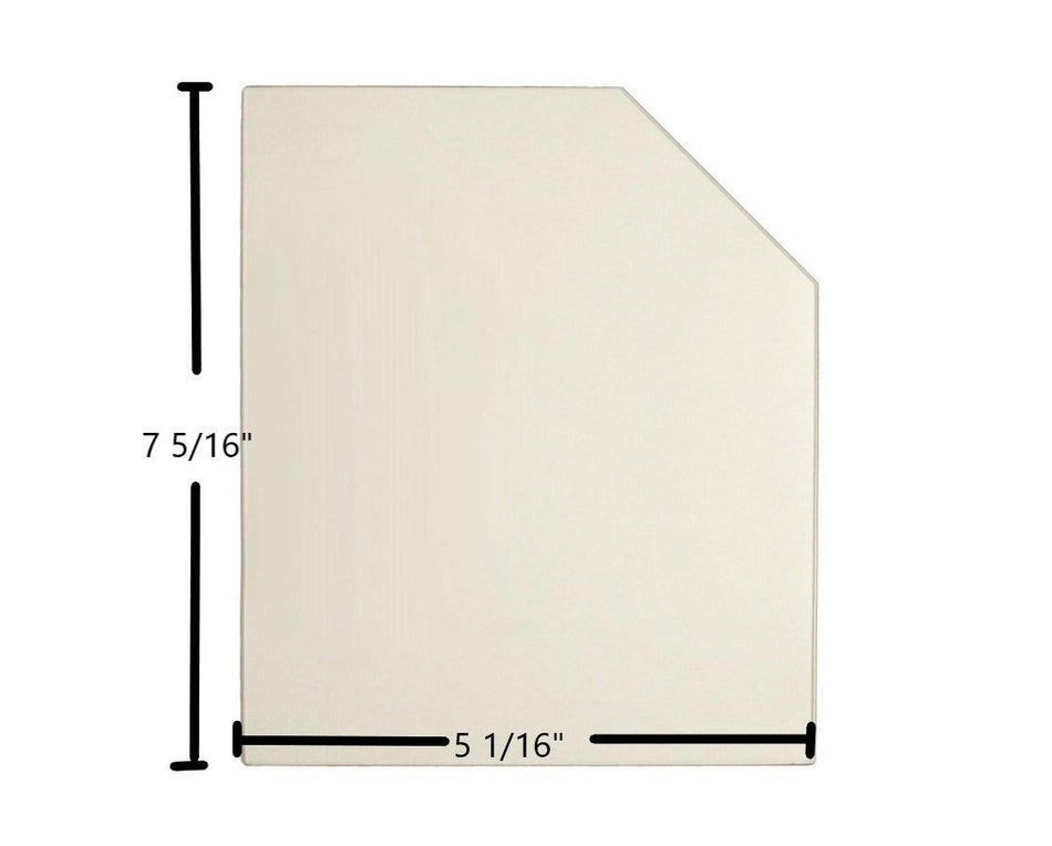 Fisher Honey Bear Replacement Glass – 5 1/16" x 7 5/16" with Cut Corner (Sold Individually) - Total Hearth