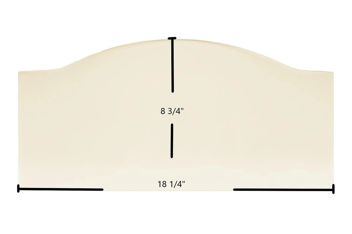 Hawke Large Single Door Ceramic Glass Panel (18 1/4" x 8 3/4") | Arched Top | High-Heat Replacement | Part #Hawke-LG - Total Hearth