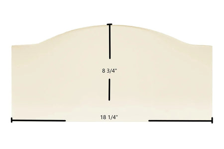 Hawke Large Single Door Ceramic Glass Panel (18 1/4" x 8 3/4") | Arched Top | High-Heat Replacement | Part #Hawke-LG - Total Hearth