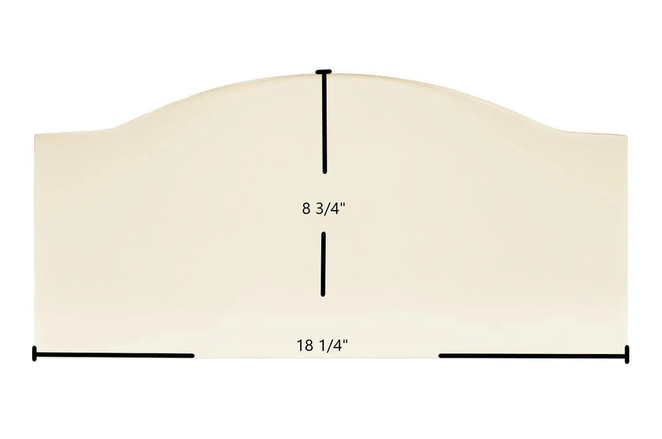 Hawke Large Single Door Ceramic Glass Panel (18 1/4" x 8 3/4") | Arched Top | High-Heat Replacement | Part #Hawke-LG - Total Hearth