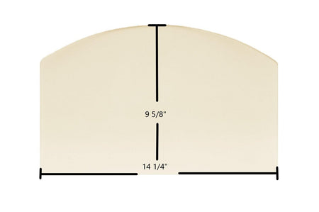 Hearthstone Craftsbury 8390 Archtop Ceramic Glass Panel – Replacement for Part #3030-047 (14 1/4" x 9 5/8") - Total Hearth
