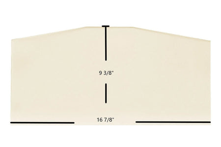 Hutch Fireplace Insert Ceramic Glass Panel – High-Temperature Replacement (16 7/8" x 9 3/8") - Total Hearth