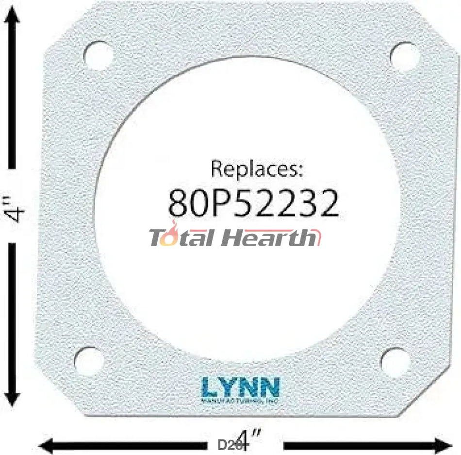 Lynn Manufacturing Replacement St Croix Pellet Stove Exhaust Gasket 80P52232 & Enviro 50-1448, (2102J) - Woodstove Fireplace Glass