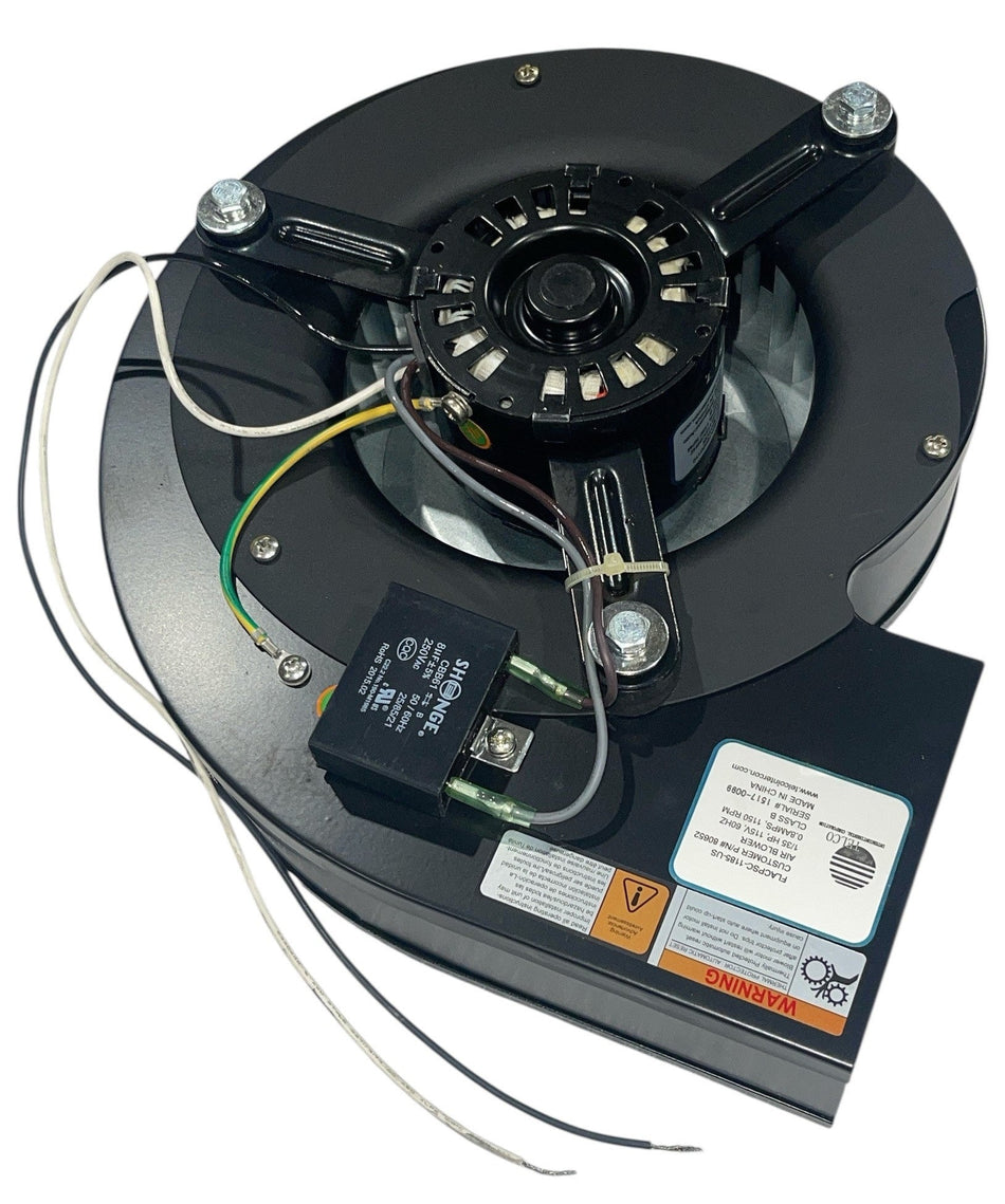 US Stove Blower – 185 CFM Blower Motor with Housing (Part #80652, Fits Breckwell SW940) - Total Hearth