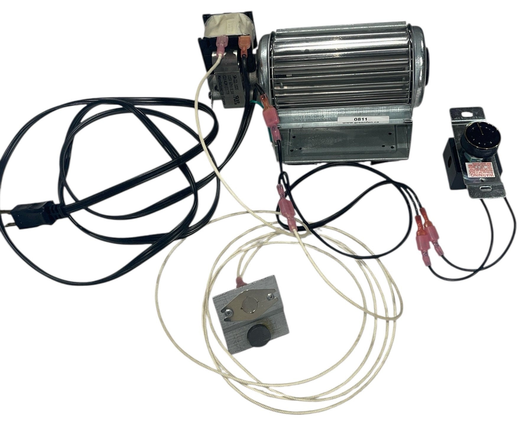 GF UK120 Crossflow Blower Fan Kit – 120mm with Universal Wiring Harness | Green Fan Replacement - Total Hearth