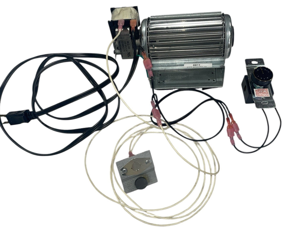 GF UK120 Crossflow Blower Fan Kit – 120mm with Universal Wiring Harness | Green Fan Replacement - Total Hearth