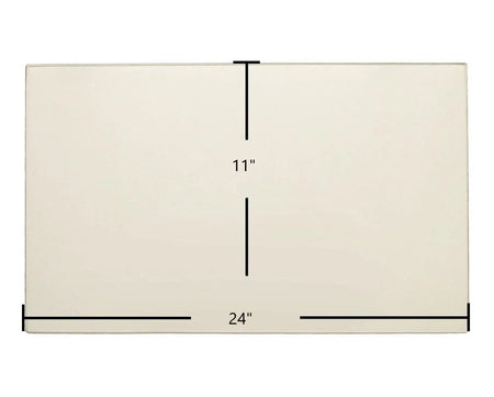 Russo 2 & 3 Glass Panel (R-001-0204) – 24" x 11" High-Temperature Ceramic Replacement - Woodstove Fireplace Glass