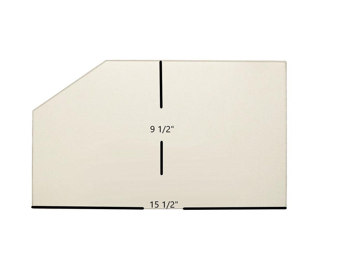 Silent Flame Model 2058 Glass Panel (7SF2058) – 15 1/2" x 9 1/2" High-Temperature Ceramic Replacement - Total Hearth