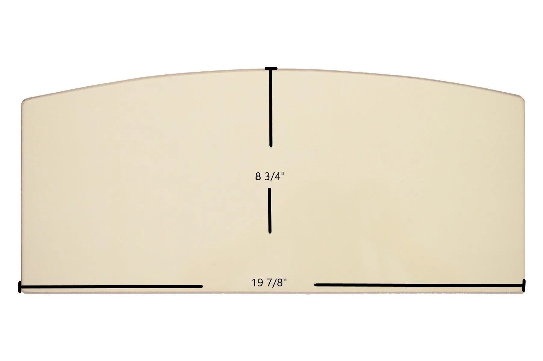 Vogelzang Mountaineer VG650ELG Archtop Glass Panel (19 7/8" x 8 3/4") | OEM High-Temp Replacement | Part #891108arch - Total Hearth