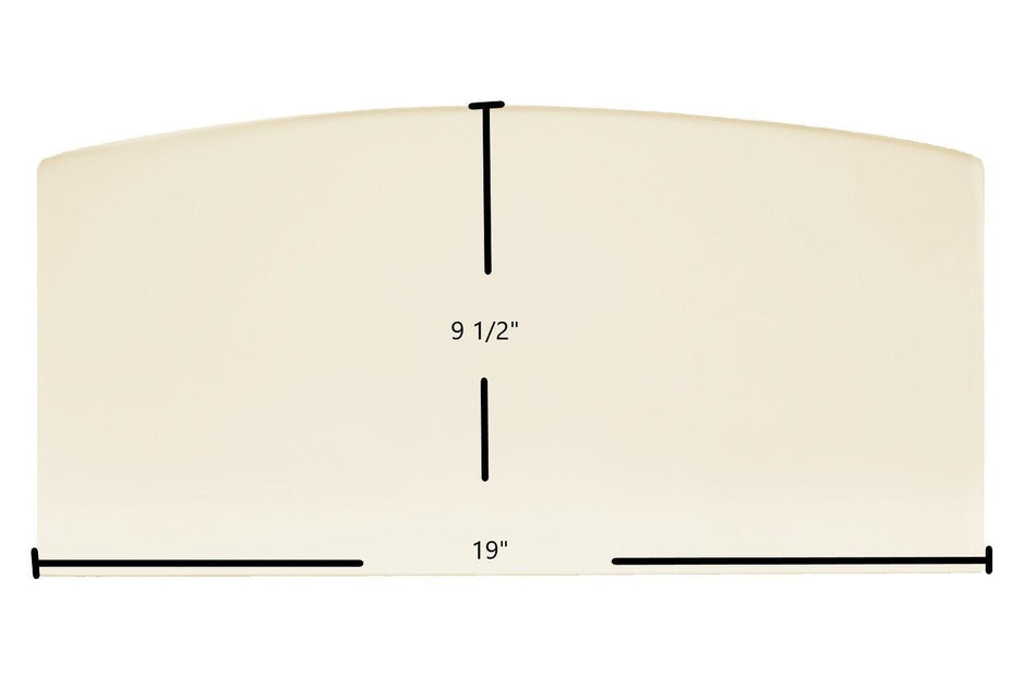 WoodPro WS-TS-2000, WS-TS-2500 Glass Panel (19" x 9 1/2") | High-Temp Ceramic Replacement | USA-Made Wood Stove Glass - Total Hearth