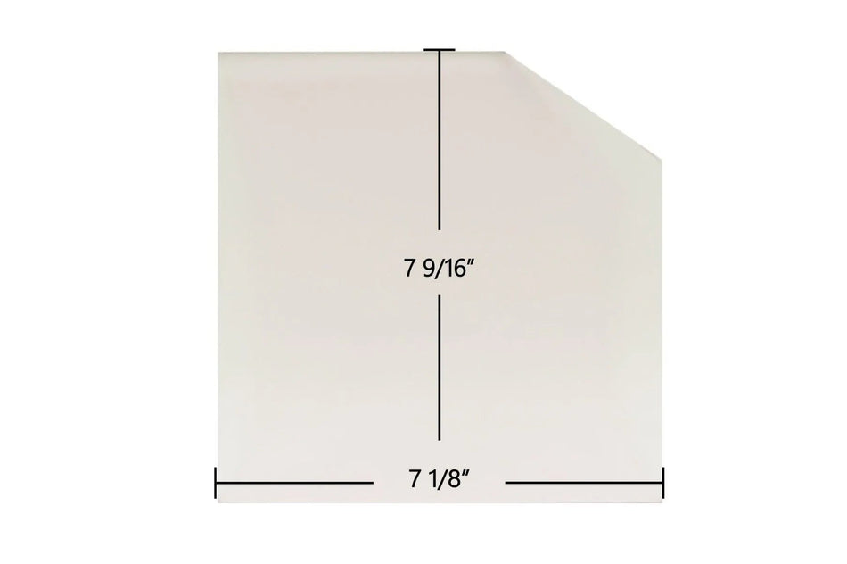 Alaska 7G23FV 23" Fireview Replacement Glass – 7 1/8" x 7 9/16" with Notch Cut (Part #7G23FV) - Total Hearth