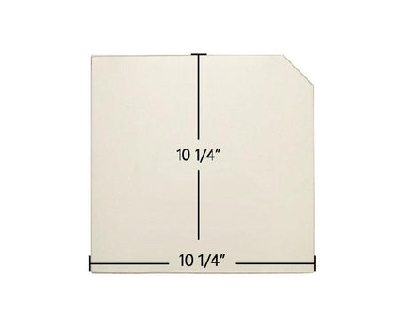 Leisure Line G Ceramic Glass Panel – 10 1/4" x 10 1/4" with Corner Cut (Part #PGGLASS1 / B09BBFR24Z) - Total Hearth
