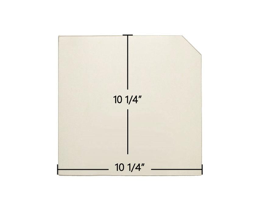 Leisure Line G Ceramic Glass Panel – 10 1/4" x 10 1/4" with Corner Cut (Part #PGGLASS1 / B09BBFR24Z) - Total Hearth