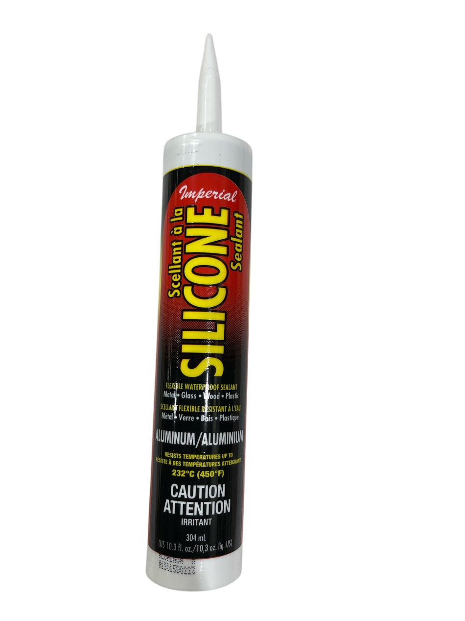 Aluminum Silicone Sealant – KK0201 | 10.3 oz Caulking Tube | Flexible & Waterproof | High Temp Rated to 450°F (232°C) | For Metal, Glass, Wood & Plastic - Total Hearth