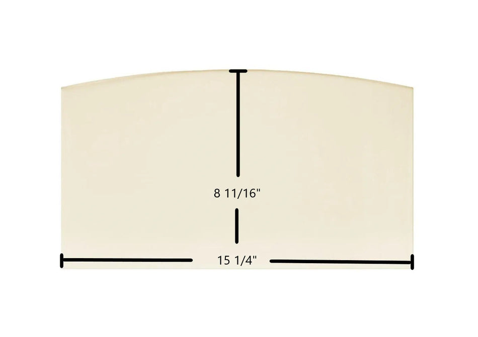 US Stove US1800E / Ashley AW1120E, AW1820E Archtop Ceramic Glass Panel (893159) – 15 1/4" x 8 11/16" - Total Hearth
