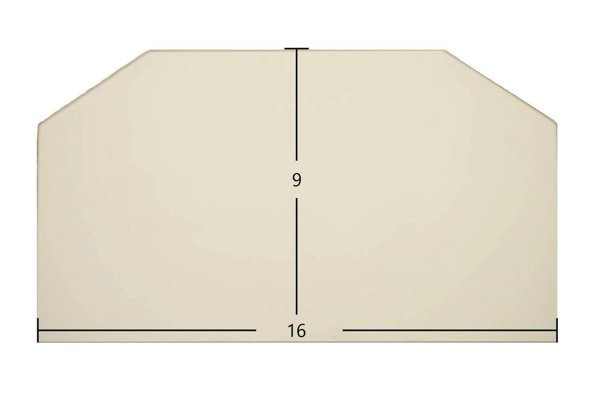 Aurora 16" x 9" Arch Glass - Woodstove Fireplace Glass