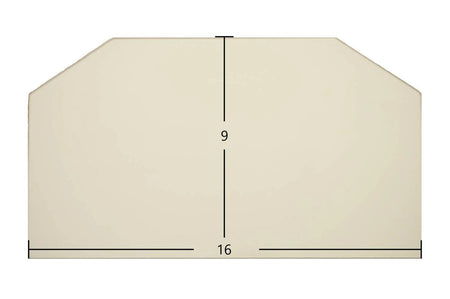 Aurora 16" x 9" Arch Glass - Woodstove Fireplace Glass