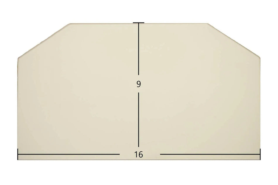 Aurora 7GASDO-2 Arch Door Glass Replacement – 16" x 9" Ceramic Panel - Total Hearth