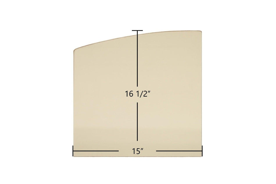 Security BIS Tradition / Astria Montecito Estate / Superior WCT6940WS Double Door Glass Replacement – 15" x 16 1/2" Archtop High-Temperature Ceramic Glass Panel (SR2356G Left, SR2356D Right) - Total Hearth