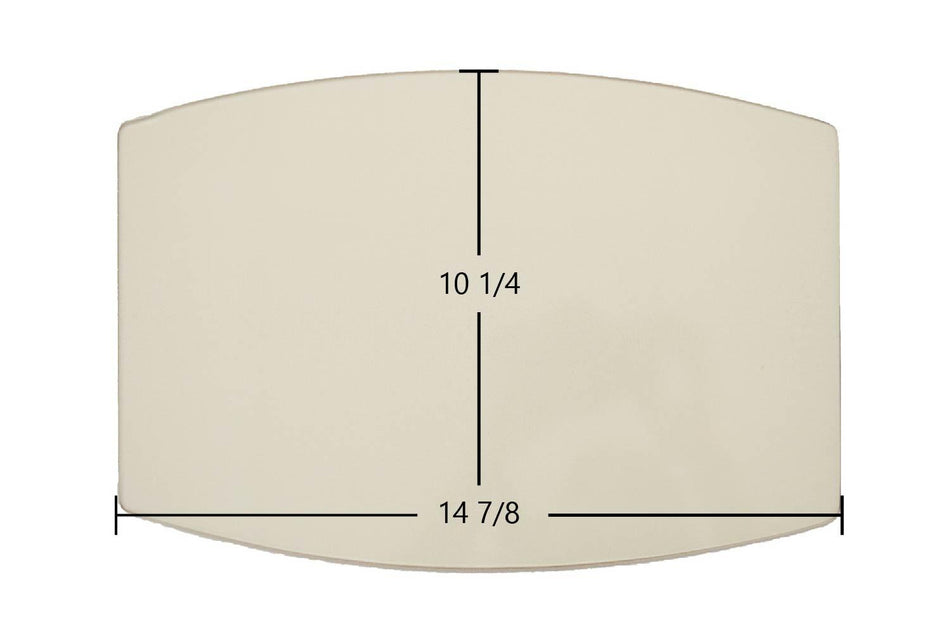 Breckwell P24FS, P24 Blazer, P24FS Blazer Door Glass Replacement – 14 7/8" x 10 1/4" Archtop & Archbottom High-Temperature Ceramic Glass Panel (C-D-030) - Total Hearth