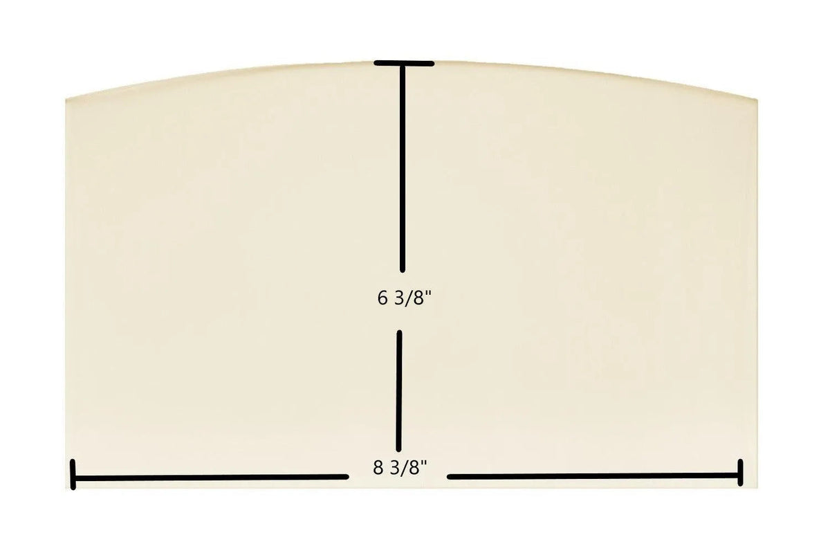 Brunco Hearthglow Archtop Door Glass Replacement – 8 3/8" x 6 3/8" High-Temperature Ceramic Glass Panel (1B5255-A) - Total Hearth